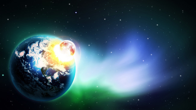 Обои картинки фото космос, арт, планета
