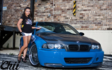 Картинка автомобили авто девушками bmw