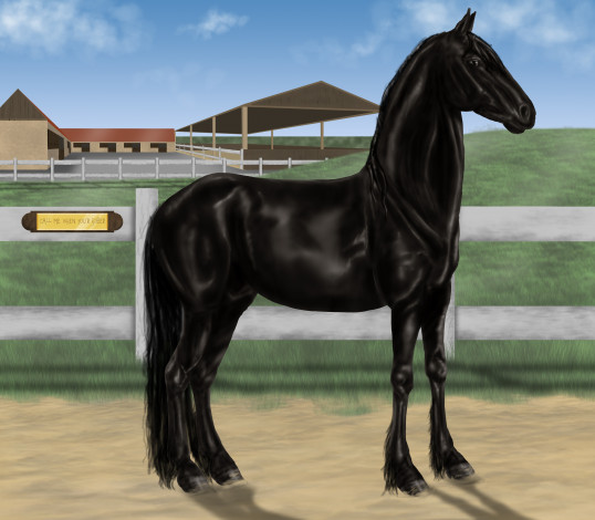 Обои картинки фото рисованные, животные, лошади, лошадь