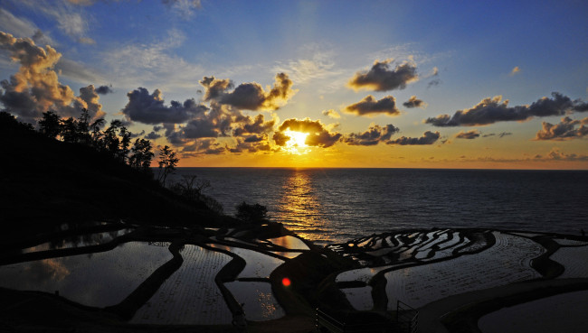 Обои картинки фото природа, восходы, закаты, Япония