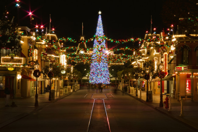 Обои картинки фото праздничные, новогодние, пейзажи, диснейленд
