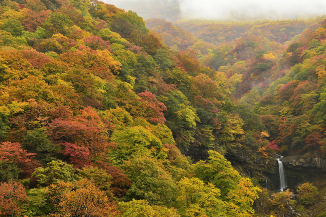 Обои картинки фото природа, водопады, осень