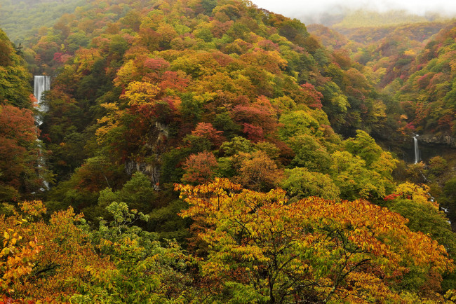 Обои картинки фото природа, водопады, осень