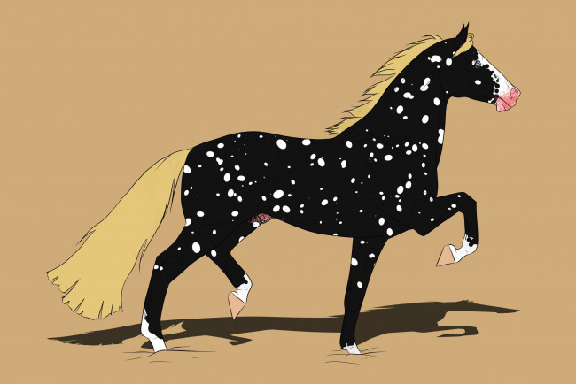 Обои картинки фото рисованные, животные, лошади, лошадь