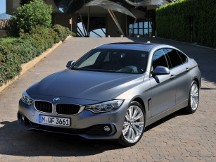 обоя автомобили, bmw, individual, coupе, gran, 435i, синий, 2014, f36