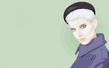 Картинка рисованные люди фон взгляд девушка блондинка