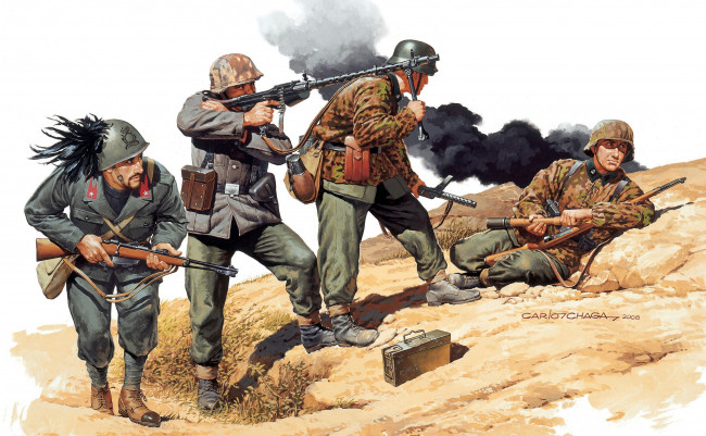 Обои картинки фото рисованные, армия, солдаты