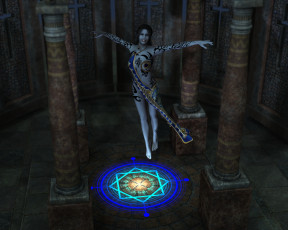 Картинка 3д+графика фантазия+ fantasy тату фон взгляд девушка