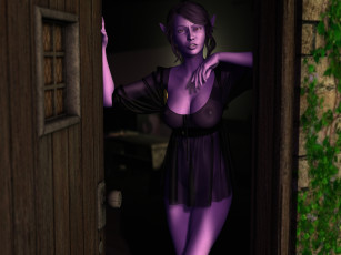 Картинка 3д+графика люди+ people девушка взгляд фон