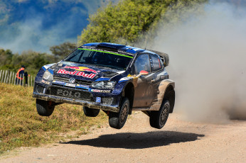 Картинка спорт авторалли volkswagen polo r wrc typ 6r 2015г гонки пыль