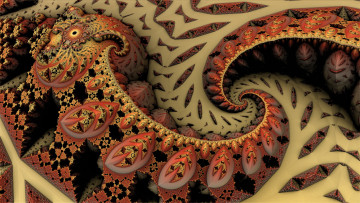 Картинка 3д+графика фракталы+ fractal узор фон цвета