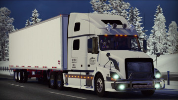 Картинка автомобили 3д седельный грузовик тяжелый тягач