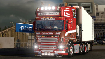 Картинка автомобили 3д тягач седельный грузовик тяжелый