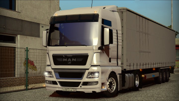 Картинка автомобили 3д тяжелый тягач седельный грузовик