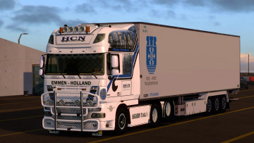 Картинка daf+xf105+hcn автомобили 3д тягач седельный тяжелый грузовик