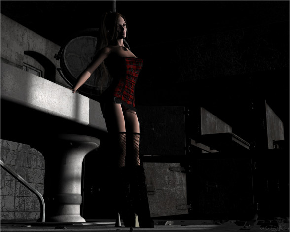 Обои картинки фото 3д графика, люди , people, фон, взгляд, девушка