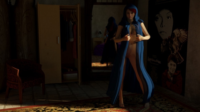 Обои картинки фото 3д графика, люди , people, фон, взгляд, девушка