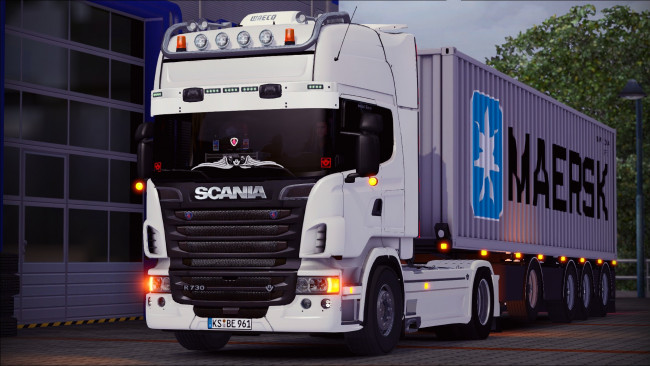 Обои картинки фото автомобили, 3д, тягач, седельный, грузовик, тяжелый