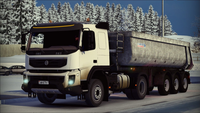 Обои картинки фото автомобили, 3д, тяжелый, тягач, седельный, грузовик