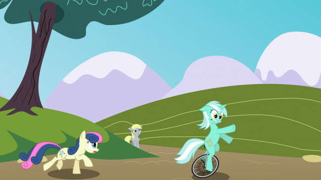 Обои картинки фото мультфильмы, my little pony, фон, пони