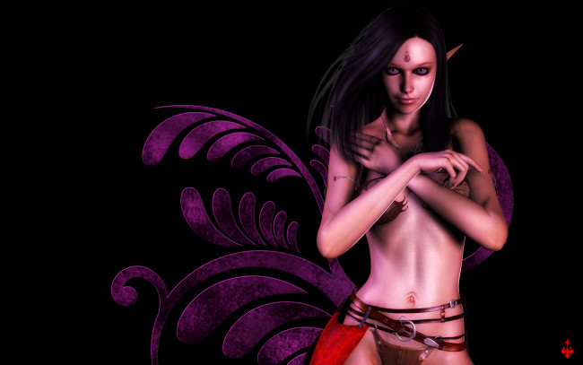 Обои картинки фото 3д графика, эльфы , elves, эльфийка, взгляд, фон