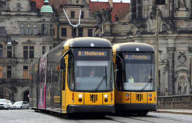 Обои картинки фото техника, трамваи, трамвай, рельсы, транспорт