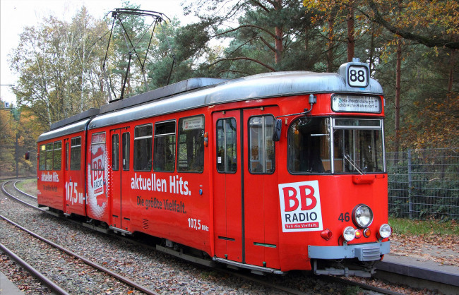 Обои картинки фото техника, трамваи, трамвай, рельсы, транспорт