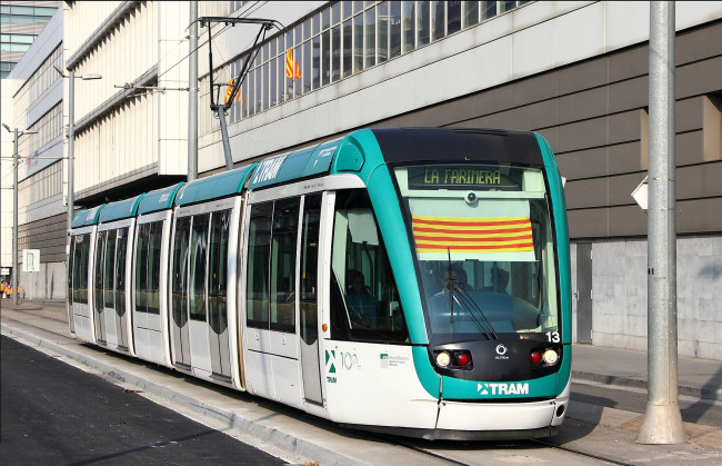 Обои картинки фото техника, трамваи, трамвай, рельсы, транспорт