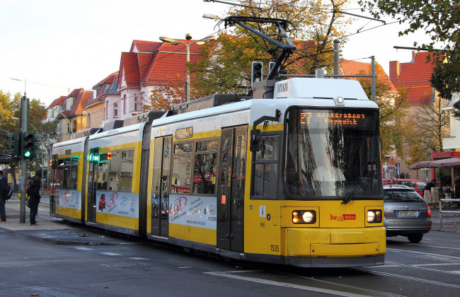 Обои картинки фото техника, трамваи, трамвай, рельсы, транспорт