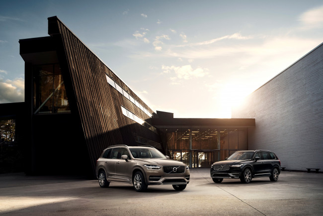 Обои картинки фото 2014 volvo xc90, автомобили, volvo, черный, тюнинг, серый