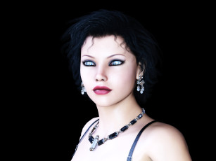 обоя 3д графика, портрет , portraits, взгляд, фон, девушка