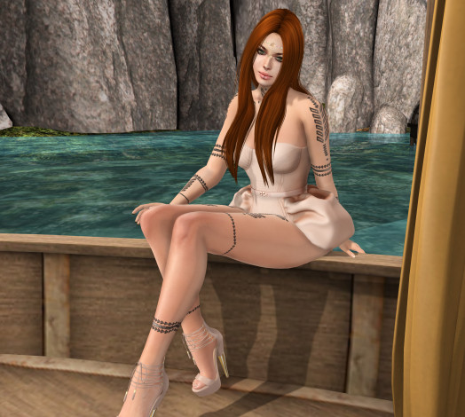 Обои картинки фото 3д графика, люди , people, девушка, взгляд, фон, рыжая