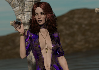 Картинка 3д+графика люди+ people взгляд фон девушка