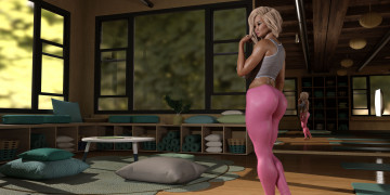 Картинка 3д+графика люди+ people взгляд девушка фон