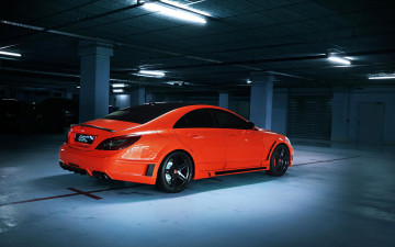 Картинка автомобили mercedes-benz мерседес красный парковка