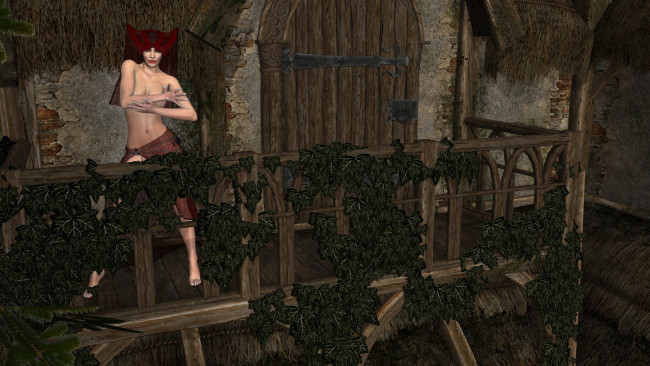 Обои картинки фото 3д графика, люди , people, взгляд, девушка, фон