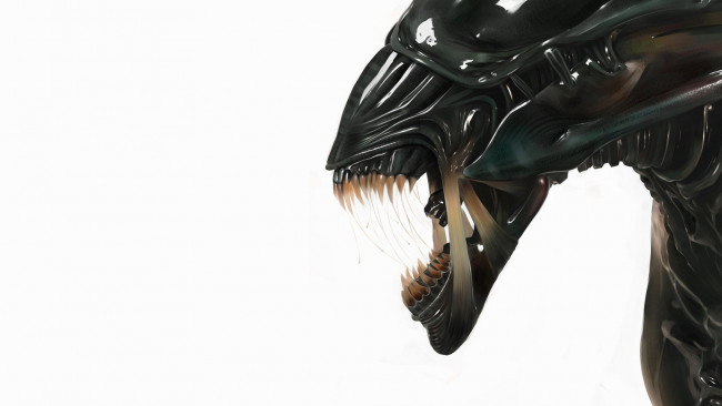 Обои картинки фото фэнтези, Чужой , alien, ужас, слизь, клыки, пасть, Чужой