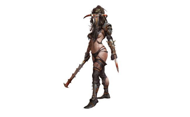 Обои картинки фото рисованное, комиксы, девушка, фон, униформа, маска, меч, кинжал