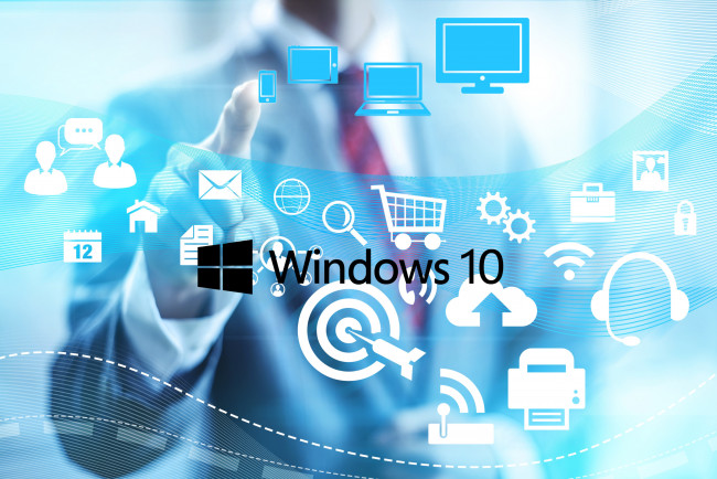 Обои картинки фото компьютеры, windows  10, фон, логотип