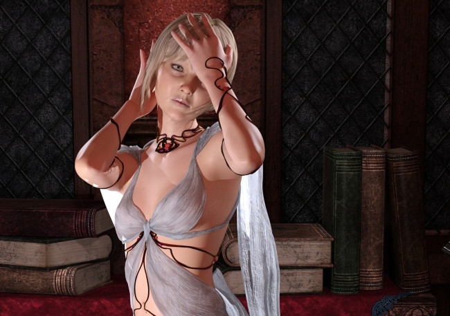 Обои картинки фото 3д графика, люди , people, взгляд, фон, девушка