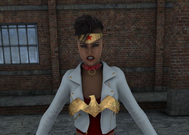 Обои картинки фото 3д графика, фантазия , fantasy, фон, взгляд, девушка