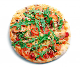 Картинка еда пицца помидоры рукола