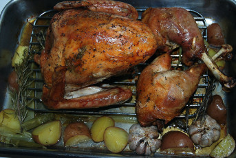 Картинка еда мясные+блюда курица картофель чеснок