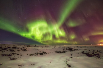 Картинка природа северное+сияние простор