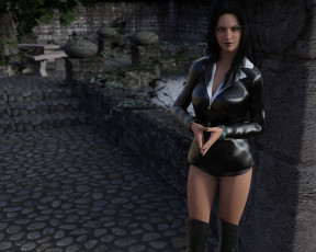 Картинка 3д+графика люди+ people фон взгляд девушка