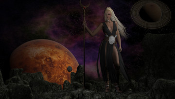 Картинка 3д+графика фантазия+ fantasy фон взгляд девушка