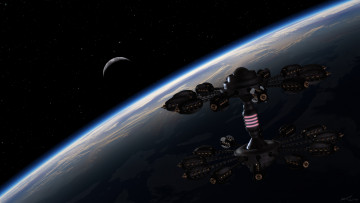 Картинка 3д+графика космические+корабли +звездолеты+ spaceships +starships звезды планета вселенная космический корабль