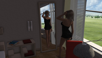 Картинка 3д+графика люди+ people фон взгляд девушка