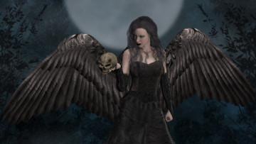 Картинка 3д+графика существа+ creatures демон фон взгляд девушка