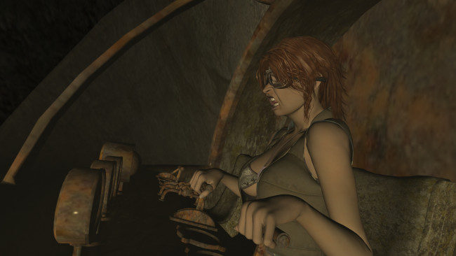 Обои картинки фото 3д графика, фантазия , fantasy, фон, взгляд, девушка